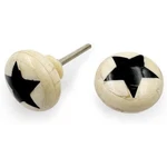 Set Of 20 Hamilton Brass Round Bone & Wood Knob With Ceramic Finish Black Star. Fixed Price $94.16.