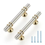 Ravinte 20-PACK 5" Brushed Nickel & Gold Cabinet Pulls Handles 3" Cc. Fixed Price $88.49.