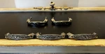 5 Ornate Chic Schaub Bella Forma Arch Pull 3/4" Polished Nickel Black 843-PNB. Fixed Price $99.99.