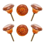 6-PACK Amber Glass Knobs Faceted Crystal, Multi-size Statement Furniture Pulls. Fixed Price $35.99.