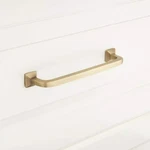 Signature Hardware 4" Klein Solid Brass Cabinet Pull Antique HL-552-4-AB. Fixed Price $12.37.