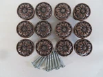 Lot Of 12 Amerock Natural Elegance 1/2" Copper Oiled Floral Cabinet Knob Pulls. Fixed Price $32.49.