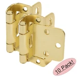 *10 Pack* Cosmas 18650-BB Brushed Brass Partial Wrap Hinge 1/2" Overlay (pair). Fixed Price $36.25.