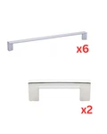 Emtek 86164US15 & 86267US15 Cabinet Pull Pack Polished Chrome New Box!. Fixed Price $282.24.