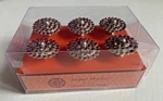 Jaipur Market Set Of 6 Drawer Pull Knobs Silver Red Rhinestone Cabinet Dresser. Fixed Price $18.00.