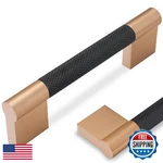 Povefonk 10PK 3-3/4" (96MM) Black & Champagne Copper Cabinet Handles Knurled. Fixed Price $70.73.