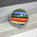 Rainbow Cabinet Knobs Colorful Drawer Handle Round Door Pulls Betsy Field Design. Fixed Price $9.99.