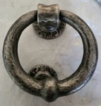 Deluxe Ring Cast Iron Door Knocker 4.5" Antique Pewter Finish. Fixed Price $24.95.