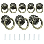 Cionyce 8 Pack Vintage Drop Ring Knobs Antique Bronze,. Fixed Price $12.64.