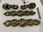 Decorative Gold Vintage/ Antique Ornate Metal Fixed Door Handles Vip. Fixed Price $42.00.