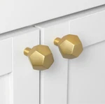 Gliderite 1-1/2 In. Satin Gold Solid Faceted Cabinet Drawer Knobs (9-PACK). Fixed Price $12.00.