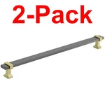 Amerock 2-PACK Overton 11-5/16 In. Black Chrome/brushed Gold Cabinet Pull 288 Mm. Fixed Price $56.99.