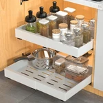 Dekava 2 Pack Pull Out Cabinet Organizer Expandable Adhesive - Scratch & Dent. Fixed Price $34.21.