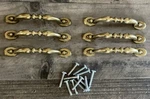Amerock Drawer Pulls Cabinet Handles Burnished Brass Traditions 1303-1 Lot Of 6. Fixed Price $22.00.