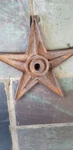 Vintage Primitive Country Barn Or Roof Heavy Cast Iron 5 Point Star 9" Great. Fixed Price $45.00.