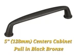 New, Black Bronze Cabinet Pulls Amerock 5" (128MM) Centers BP53802BBR Set Of Two. Fixed Price $10.00.