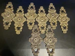 Vintage Hyer Set Of 8 Ornate Brass Escutcheon Door Plates Handles Antique. Fixed Price $29.99.