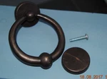 Hamilton Sinkler Door Knocker Bronze Patina Ring Pull 5-1/2" Heritage DRP-303. Fixed Price $49.95.