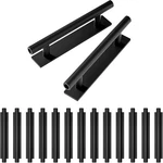 Kwa Heri 15PACK Self-stick Push Pull Helper Black Hidden Cabinet Handles Abs Pla. Fixed Price $21.11.