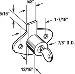 Prime-line Ccep 9947KA Bright Brass Bronze Steel Cabinet/drawer Lock 3.9 In.. Fixed Price $10.83.