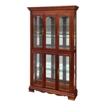 Pulaski Furniture Traditional Chippendale Auburn Cherry 4 Door Curio Cabinet. Fixed Price $1349.00.