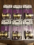 Lot Of 6 Gatehouse Inactive Dummy Door Knob 100% Polished Brass #0399127. Fixed Price $20.00.