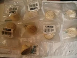 Set Of 9 Liberty Porcelain Cabinet Knob Pull Almond W/white Flowers #3360. Fixed Price $10.95.