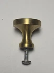 Heavy Solid Brass Cabinet Knob Round Mid Century Modern Drawer Pulls (15 Avail). Fixed Price $18.00.