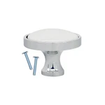 Rok Retra White Ceramic Chrome Kitchen Cabinet Knob 1-1/4" K814132CHWH. Fixed Price $8.00.