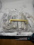 10 Gliderite 5" Cc Solid Square Kitchen Bar Pull Satin Gold 21683-128-SG-1. Fixed Price $29.99.