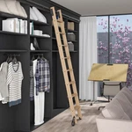 Meadow Lane 107 In Top Hook Library Ladder Kit With 12 Ft. Of Rail. Fixed Price $1168.00.