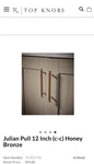 Set Of Top Knobs Julian Pull 12" (c-c) Honey Bronze TK3057HB. Fixed Price $60.00.
