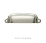 3-3/4" Classic Cast Brass Cup Pull, 3-3/8" Centers, Satin Nickel (rejuvenation). Fixed Price $10.99.