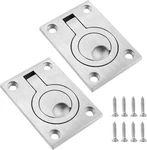 2PCS Flush Pull Ring Handles 2.5" X 1.8" Hidden Recessed Furniture Handle, 304. Fixed Price $21.99.