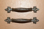 2-OLD World Style Fleur De Lis Handles,pulls,economy Priced,free SHIP,HW-27. Fixed Price $19.16.
