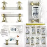 Liberty 8 Brushed Brass Frosted Glass Cabinet Drawer Pulls 3.75" Lot P39379C-BFG. Fixed Price $59.95.