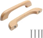 10 Pcs Natural Wood Cabinet Pulls Handles Solid For Kitchen Cabi.... Fixed Price $22.87.