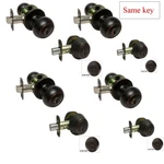 Entry Double Deadbolt Combo Round Knobs Door Locks Oil Rubbed Bronze Key Alike. Fixed Price $32.48.