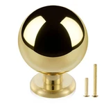 Qogrisun 10-PACK Unlacquered Brass Cabinet Knobs, Round Ball Gold For Dres. Fixed Price $87.14.