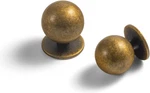 Set Of 12 -sleek Round Antique Brass Cabinet Knobs Retro And Minimalist Hardwa. Fixed Price $46.99.