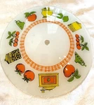 Rare Vintage Mid Century Round Glass Ceiling Light Fixture Cover Kitchen Dining. Fixed Price $191.96.