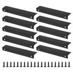 10 Pcs 150MM/5.91" Mount Finger Edge Pull Concealed Handle With Screws Black. Fixed Price $19.23.
