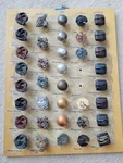 Lot Of 37 Anne At Home Solid Pewter Drawer Pulls Display. Fixed Price $50.00.