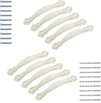 10PCS Hardware Handle Pull For Cabinet Drawer, Ivory White With Gold Edge, 2-1/2. Fixed Price $23.34.