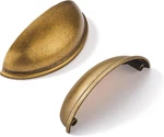 Khtumeware 10 Pack 3" Antique Brass Drawer Pulls Cabinet Cup Vintage Kitch. Fixed Price $26.68.