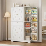 68" Kitchen Pantry Cabinet, 6-DOOR Storage Hutch With Drawer & Shelves, White. Fixed Price $239.99.