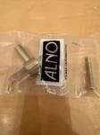 Set Of Five Alno Inc. Cotemporary Acrylic 1 Bar Cabinet Knob Satin Brass. Fixed Price $10.00.