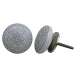 Artncraft 12 Knobs White & Grey Hand Painted Ceramic Cabinet Drawer Pull. Fixed Price $32.87.