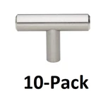 *10* Gliderite 2 In. Solid Steel, Stainless Finish T-bar Handle Knobs. Fixed Price $11.99.