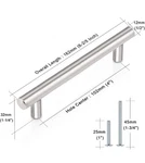 Probrico 10 Pack 4 Inch Modern Cabinet Handles Satin Nickel, Stainless Steel New. Fixed Price $15.64.